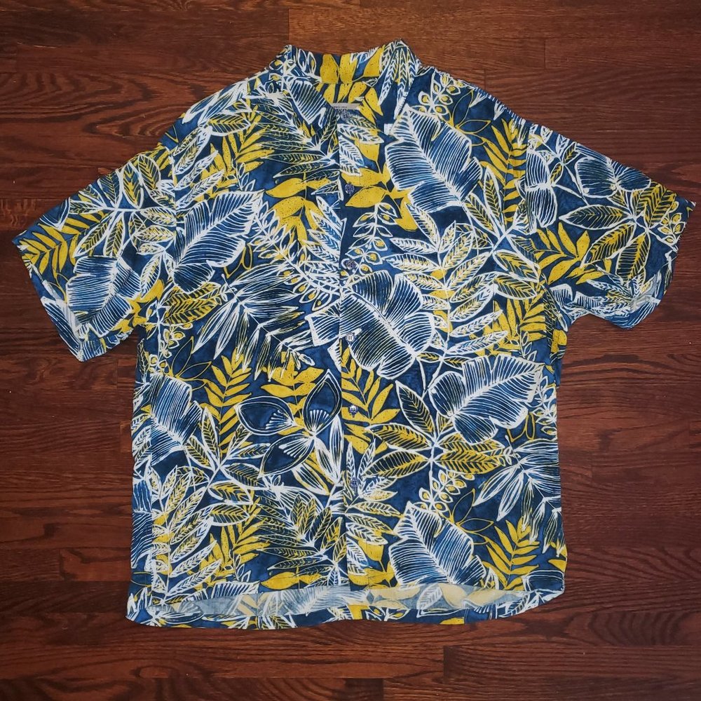Jams World Hawaiian Button Down Shirt Men's Large Made in Hawaii